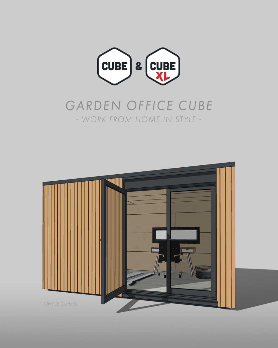 Garden Office Cube Black Lodge Cabins